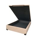 Ver imagem 2 de Cama Box Baú Casal Suede Luxo - Gs Kamas - Acabamento Reforçado, Amplo Espaço (bege)