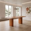Ver imagem 4 de Mesa Maia Organica 240cm Laminado para Sala de Jantar Elegante Mesa Grande para Familia Luxo - Mel