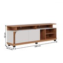 Ver imagem 4 de Rack para Tv até 75 Polegadas Boss 2 Portas Freijó/off White 1800 - Pnr Móveis