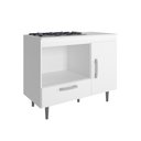 Ver imagem 7 de Balcão de Cozinha Alecrim 1 Porta e 1 Gaveta para Cooktop 4 Bocas Poliman Moveis