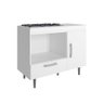 Balcão de Cozinha Alecrim 1 Porta e 1 Gaveta para Cooktop 4 Bocas Poliman Moveis - 7