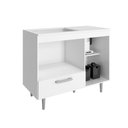 Ver imagem 5 de Balcão de Cozinha Alecrim 1 Porta e 1 Gaveta para Cooktop 4 Bocas Poliman Moveis