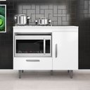 Ver imagem 2 de Balcão de Cozinha Alecrim 1 Porta e 1 Gaveta para Cooktop 4 Bocas Poliman Moveis