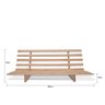 Sofá-cama Futon Slim L 03 Lugares Cor Vermelho Tomate FUTON BRASIL - 4