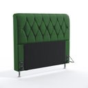 Ver imagem 1 de Cabeceira Sirius 140 Para Cama de Casal Suede Verde Aradecor