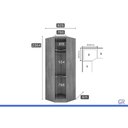 Ver imagem 3 de Guarda Roupa Closet Casal de Canto Obliquo Rizon/Linea c/ 1 Porta Neve - Novo Horizonte