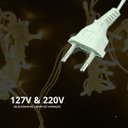 Ver imagem 5 de Cortina 300 Led 3.2m Fio Branco Luz Quente 220v Conexão Macho Femea Uso Interno