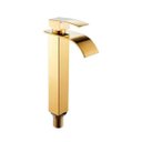 Ver imagem 4 de Torneira Banheiro Cascata Monocomando Misturador Alta Dourado Gold