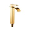 Torneira Banheiro Cascata Monocomando Misturador Alta Dourado Gold - 4