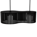 Ver imagem 2 de Luminária Pendente Infinita Modelo Ripado -:preta