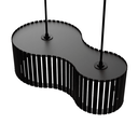 Ver imagem 1 de Luminária Pendente Infinita Modelo Ripado -:preta