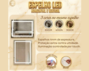 Ver imagem 3 de Espelho 100 X 80 Cm C/ Desembaçador Led 3 Cores Botão Touch 1,00 X 0,80 Multifuncional ou 80x100