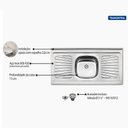 Ver imagem 4 de Balcão de Pia 120 cm Chocolate Off White com Pia Inox Tramontina – Poquema