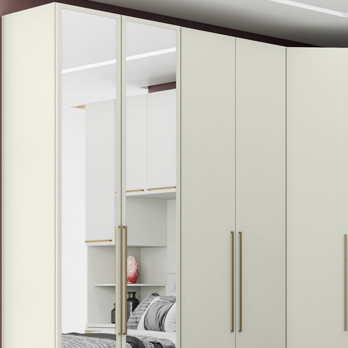 Quarto Casal Dileto Em MDF 6 Modulos CJ1 Areia Henn - 9