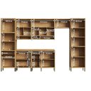 Ver imagem 4 de Cozinha Completa Modulada 100% MDF 7 Peças 14 Portas 6 Gavetas e Vidro 429cm Vicenza Espresso Móveis Branco/Amêndoa