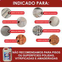 Limpador Pisos Pedras Remove Encardido Top Rende 5 Litros - 2 Limpador Pisos Pedras Remove Encardido Top Rende 5 Litros - 2