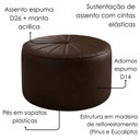 Ver imagem 5 de Puff Decorativo Eron 73x73 cm Pes Fixos Courino Tcs 721 Moll