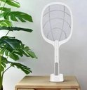 Ver imagem 1 de Raquete Elétrica 2 em 1 Luminária Anti Inseto Mosquito Usb Recarregável Lâmpada Pernilongo com Luz U