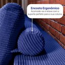 Ver mais imagens de Sofá Evo 3,40m Molas Ensacadas com Apoio Chaise Lounge Direita Velourê Azul Cama Inbox