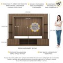 Ver imagem 3 de Estante com Suporte TV 65" e 2 portas Oslo Multimóveis V3386