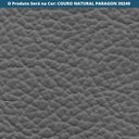 Ver imagem 4 de Cadeira com Braços Maraú Psg Móveis Couro Legitimo Cinza Escuro com Base em Aço Cobre