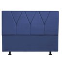 Ver imagem 1 de Cabeceira Estofada Cama Box King Jade 195cm Suede:azul Marinho