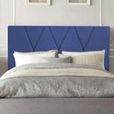 Ver imagem 2 de Cabeceira Estofada Cama Box King Jade 195cm Suede:azul Marinho