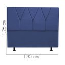 Ver imagem 3 de Cabeceira Estofada Cama Box King Jade 195cm Suede:azul Marinho