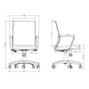 Ver imagem 5 de Cadeira de Escritório Giratória Stay Roal Cinza com Encosto em Tela Assento Rosa Base em Nylon