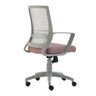 Cadeira de Escritório Giratória Stay Roal Cinza com Encosto em Tela Assento Rosa Base em Nylon - 3
