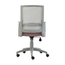 Ver imagem 4 de Cadeira de Escritório Giratória Stay Roal Cinza com Encosto em Tela Assento Rosa Base em Nylon