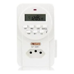 Timer Temporizador Digital Bivolt 2 Unidades Foxlux