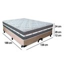 Ver imagem 2 de Cama Box Casal Bipartido Suede + Colchão Anjos Black Graphite Molas Ensacadas 138cm Suporta até