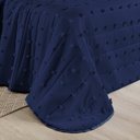Ver imagem 4 de Conjunto Cama Queen Size Istambul Colcha Poppy Dupla Face 300 Fios Super Elegante:AZUL