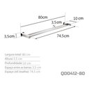 Ver imagem 3 de Toalheiro Duplo 80 Cm - Kromus Qd0412-80