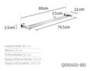 Ver imagem 3 de Toalheiro Duplo 80 Cm - Kromus Qd0412-80