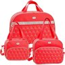 Kit 03 Bolsas Mala Maternidade Dois Barcos Vermelho - Hug Baby - 1