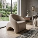 Ver imagem 1 de Poltrona Decorativa Confortável Pé Palitos:Linho Bege
