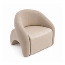 Ver imagem 4 de Poltrona Decorativa Confortável Pé Palitos:Linho Bege