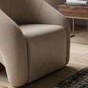 Ver imagem 2 de Poltrona Decorativa Confortável Pé Palitos:Linho Bege