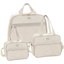 Ver imagem 1 de Kit 03 Bolsas Mala Maternidade New Teddy Bege - Hug Baby