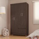 Ver imagem 1 de Conjunto Guarda Roupa 6 Portas e Cabeceira Serena Cafe Touch