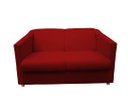 Ver imagem 2 de Kit Namoradeira + 1 Poltrona Decorativa Biane Couro Vermelho Pés Cromado Mz Decor