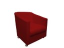 Ver imagem 4 de Kit Namoradeira + 1 Poltrona Decorativa Biane Couro Vermelho Pés Cromado Mz Decor