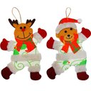 Ver imagem 1 de Kit 8 Enfeites Decoração Árvore de Natal Urso Rena Natalino