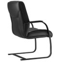 Ver imagem 3 de Kit 2 Cadeiras de Escritório Fixa Preto Executiva New Onix Couro Ecológico Preto - Lyam Decor
