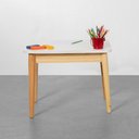 Ver imagem 1 de Mesa Infantil Cissa Natural e Branco - 68CMX52CM Abra Cadabra