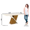 Ver imagem 4 de Mesa de Jantar Retangular 160cm 6 Lugares Solus Nature/off White - Henn