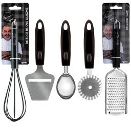Jogo 5 Utensílios Silicone Black Premium Henrique Fogaça - 1 Jogo 5 Utensílios Silicone Black Premium Henrique Fogaça - 1
