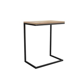 Mesa Lateral Apoio Tampo Retangular Industrial Multiuso Sala de Estar Quarto Marrom Madeira Preto - 2 Mesa Lateral Apoio Tampo Retangular Industrial Multiuso Sala de Estar Quarto Marrom Madeira Preto - 2